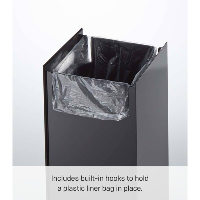 Yamazaki Home Trash Can - Two Styles, ABS Plastic, Short, 2.4 gallons, 9 liters