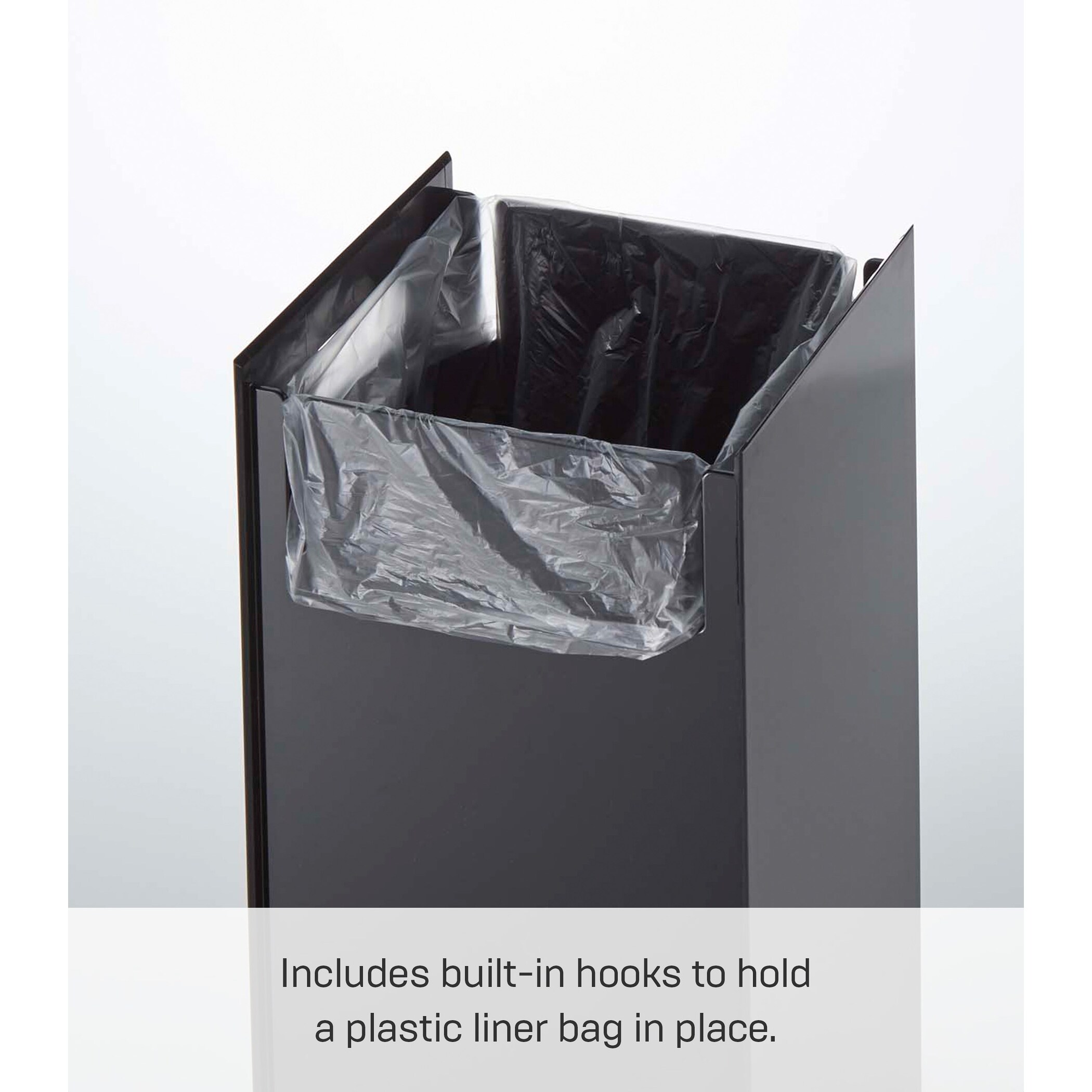 Yamazaki Home Trash Can - Two Styles, ABS Plastic, Short, 2.4