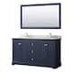 Option Dark Blue / White Carrara Marble Top / Brushed