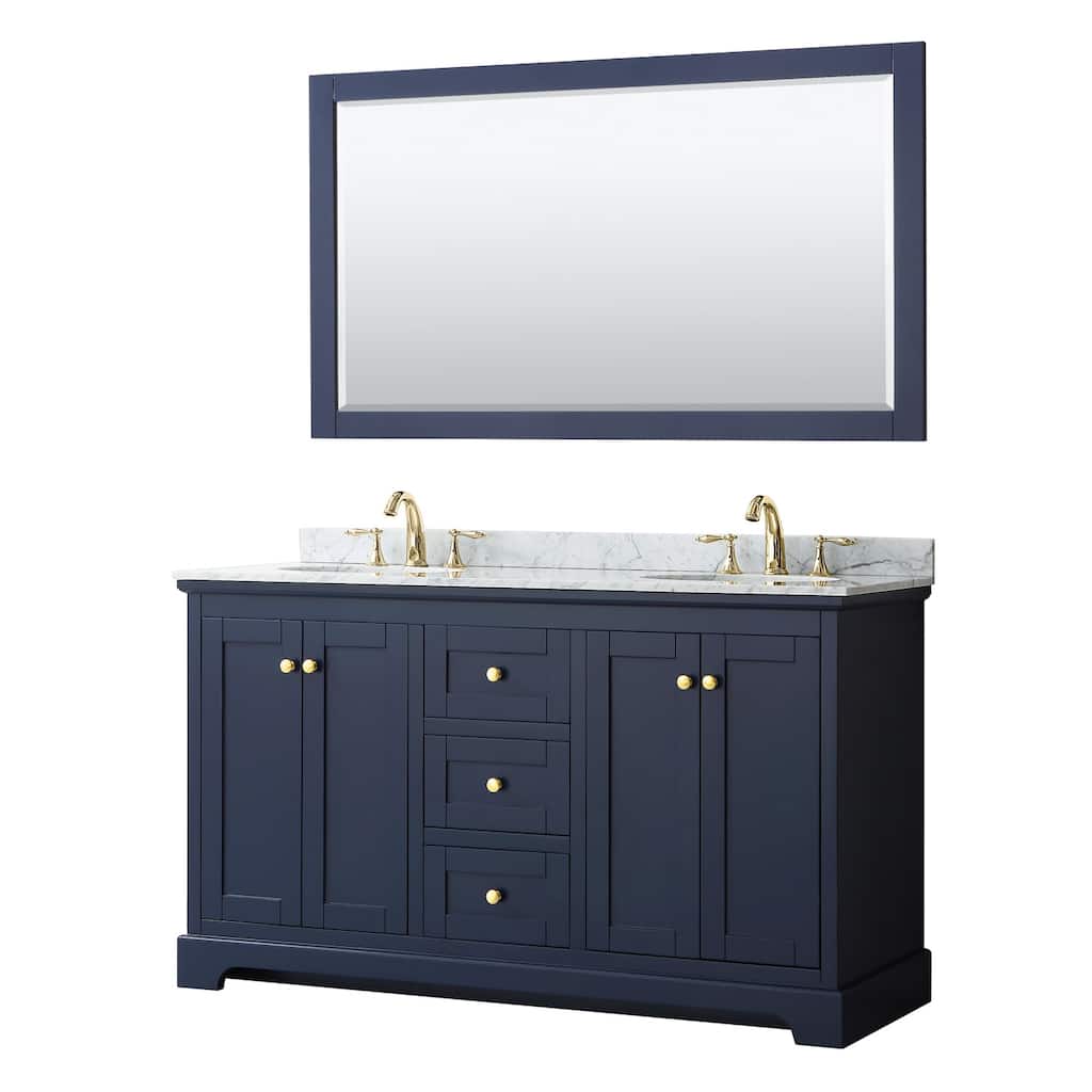 Wyndham Collection Avery 60" Free Standing Double Basin Vanity Set