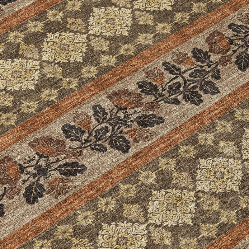 Machine Washable Indoor/ Outdoor Stripe Sochi Chantille Rug