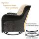 OVIOS 3-piece Rattan Wicker Rocking Swivel Chair Set
