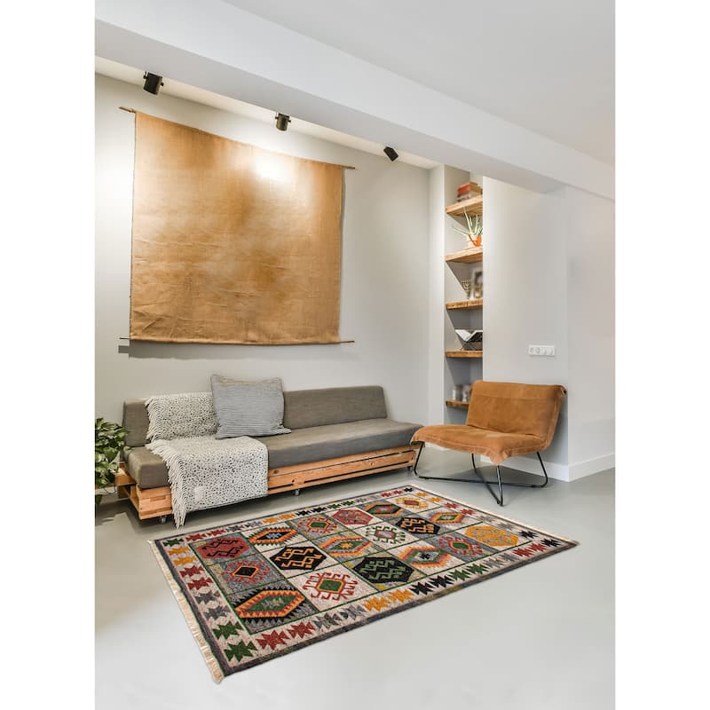 Ankara Grey Kilim 5'5" x 7'11" - 5'5 x 7'11