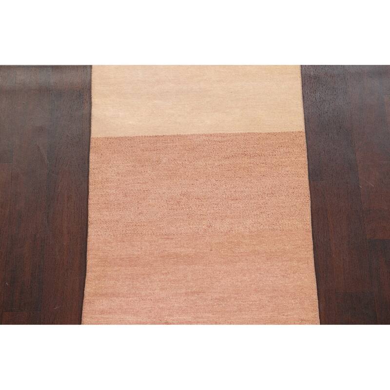 Gabbeh Kashkoli Oriental Runner Rug Hand-knotted Modern Wool Carpet - 2'7" x 12'2"