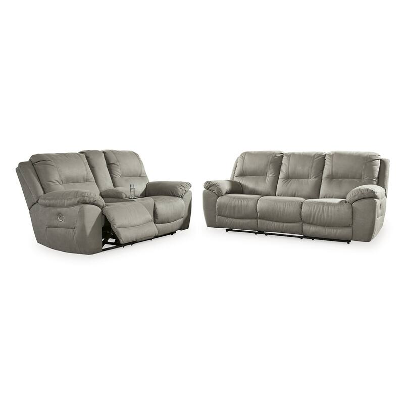 Signature Design by Ashley Next-Gen Gaucho Gray 2-Piece Upholstery Package - 93"W x 41"D x 43"H