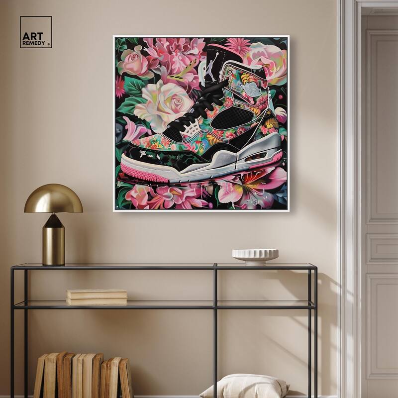 Hidden in Floral Bloom Sneaker Canvas by Art Remedy