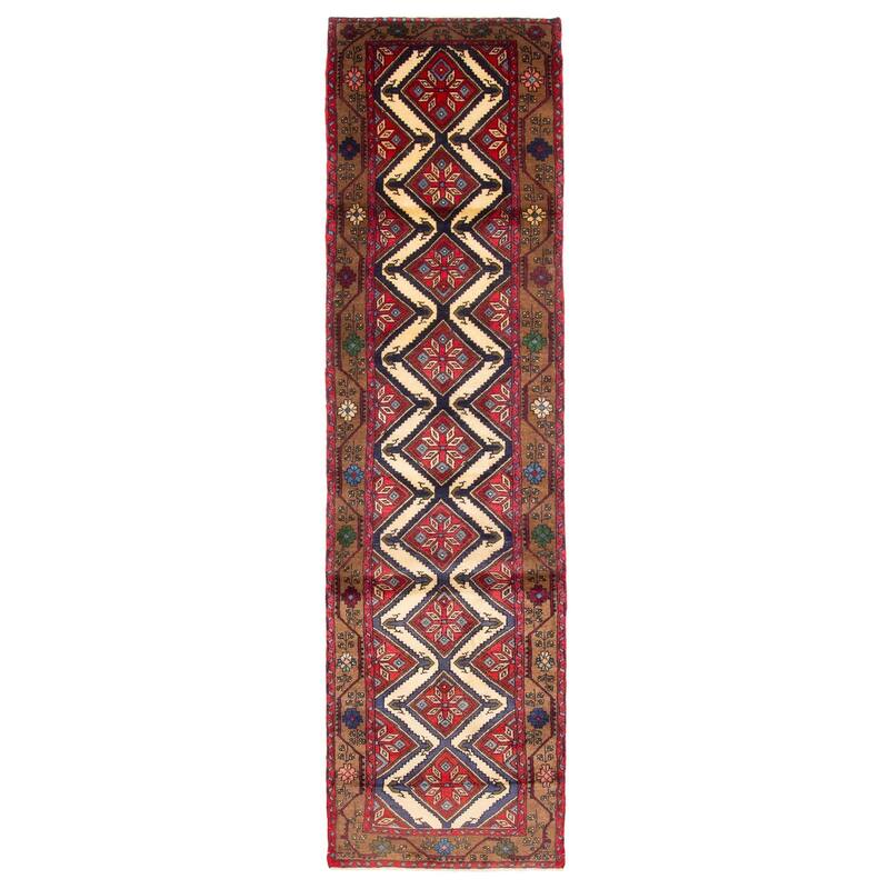 ECARPETGALLERY Hand-knotted Konya Anatolian Cream Wool Rug - 2'4 x 9'1