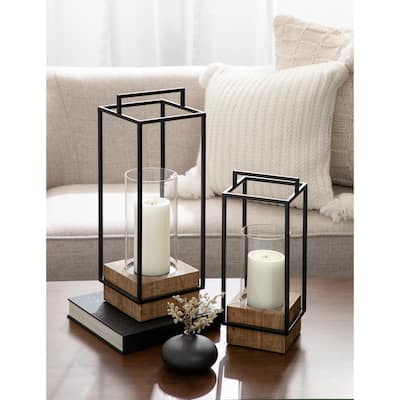 Kate and Laurel Brandt Candle Holder Set - 2 piece