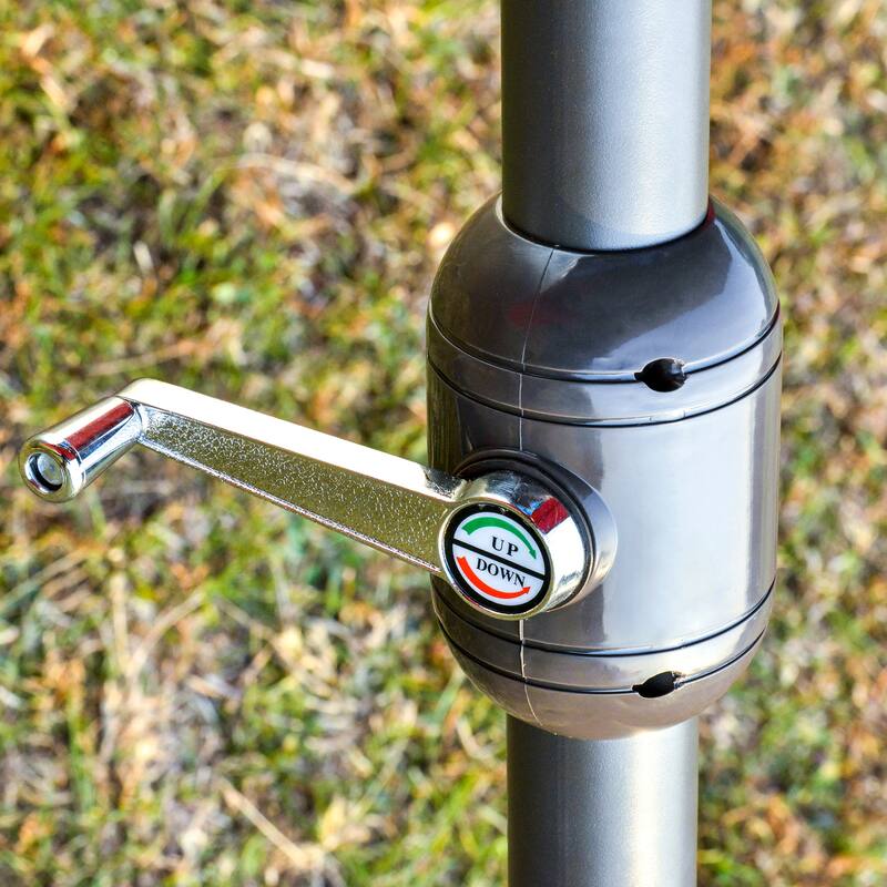 15-Foot Double-Sided Rectangular Patio Umbrella with Easy Crank and Sun Protection