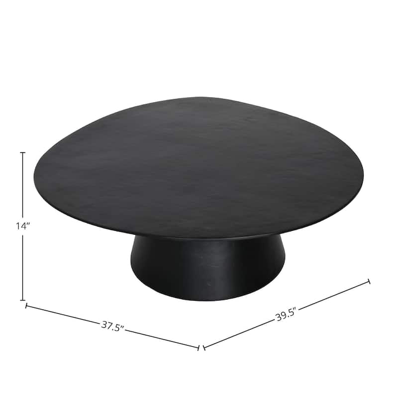 Zachary Aluminum Coffee Table, Black
