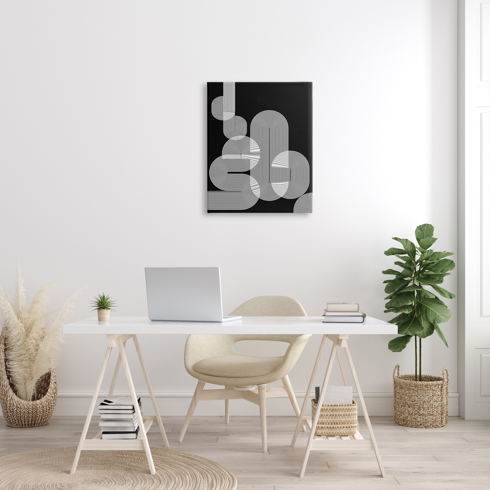 Stupell Abstract Graphic Black Shapes Industrial Line - Picture 14 of 14