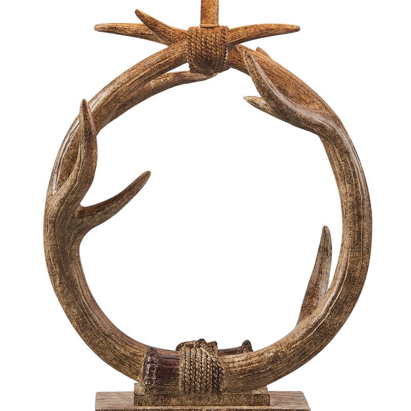 Antler 26.77" Brown Table Lamp - 13.78" W x 13.78" D x 26.77" H