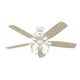 preview thumbnail 3 of 15, Hunter 52' Amberlin Ceiling Fan with LED Light Kit, Pull Chains - Farmhouse, Transitional, Rustic