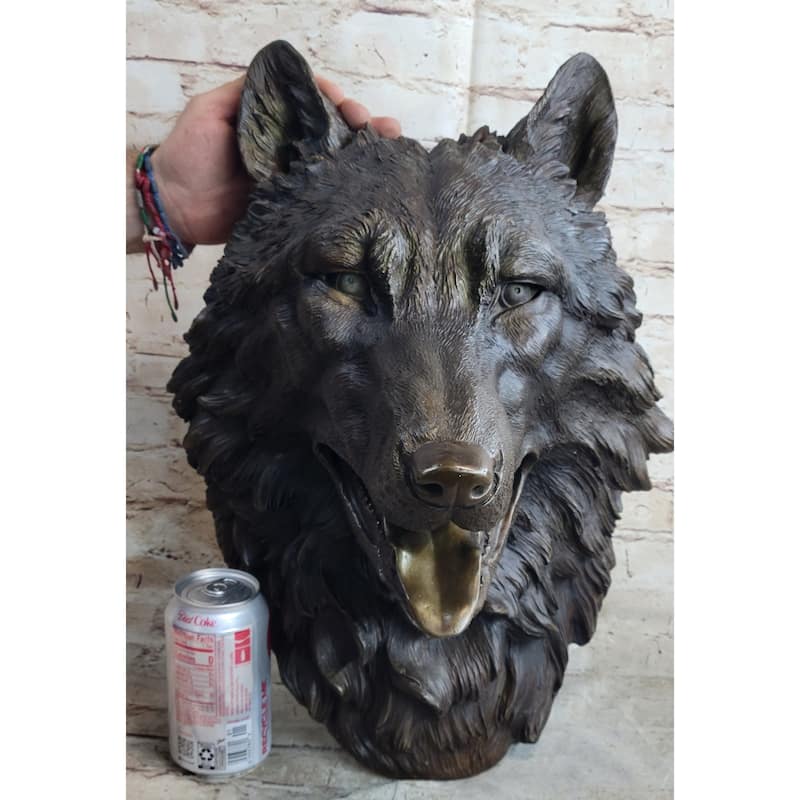 Handmade Bronze Collectible Sculpture Animal Signed Milo Large Wolf Hot Cast