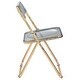 preview thumbnail 32 of 61, LeisureMod Lawrence Acrylic Folding Chair W/ Gold Metal Frame - 30"