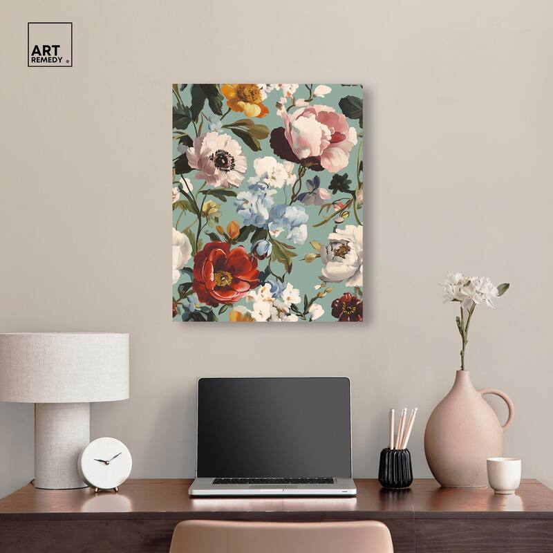 Floral Tapestry II Canvas by Art Remedy, Gallery Wrapped