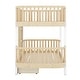 preview thumbnail 18 of 24, Wood Twin over Twin Bunk Bed with Fence Guardrail and a Big Drawer