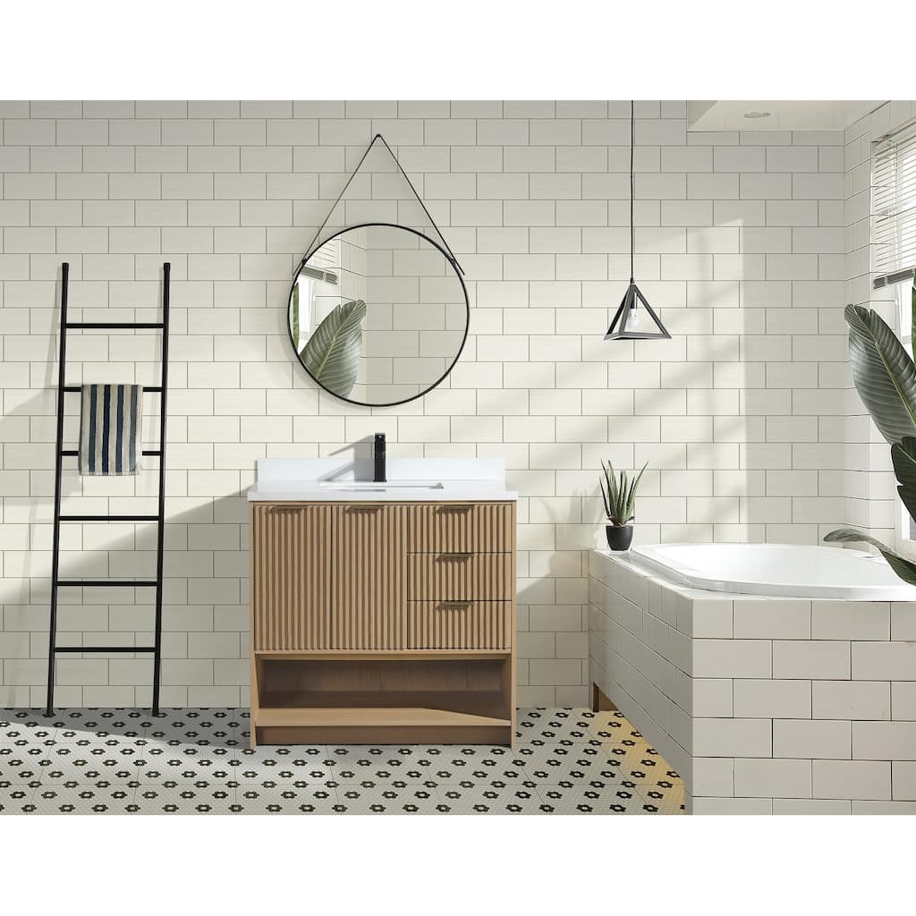 Ari Bath San Diego 36" Freestanding Bathroom Vanity Oak