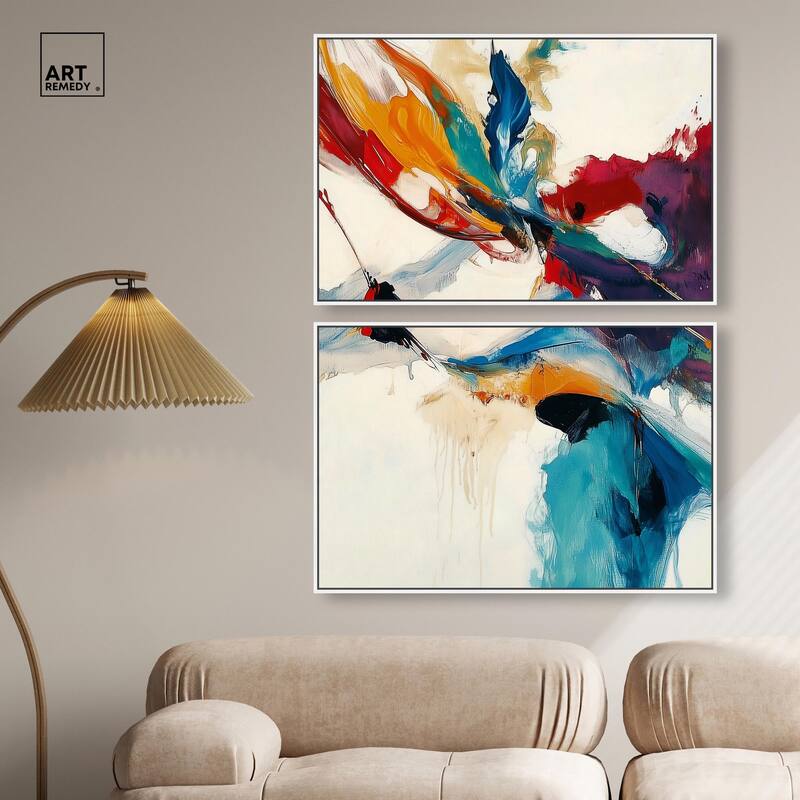 Vibrant Palette III Canvas Set of 2 by Art Remedy