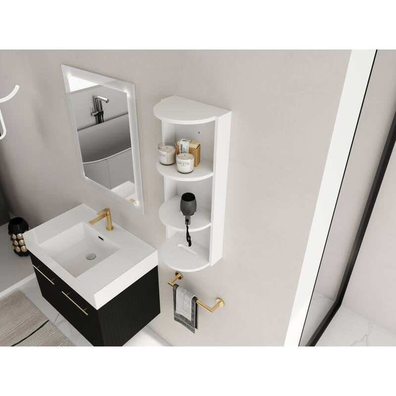 12" Bathroom Wall-Mounted Storage Rack