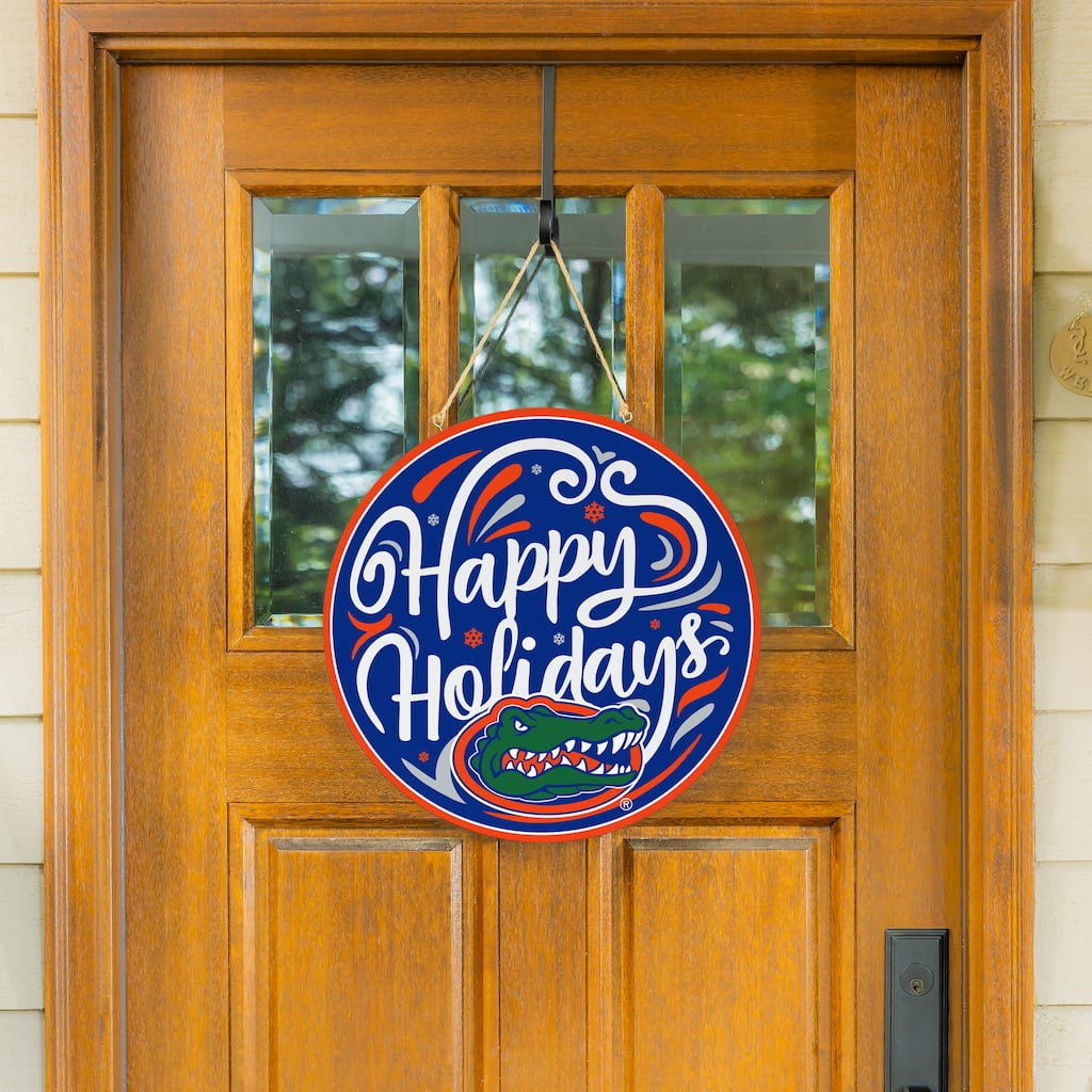 University of Florida 18" x 18" Happy Holidays Door Décor Wall Sign - 18" x 18"