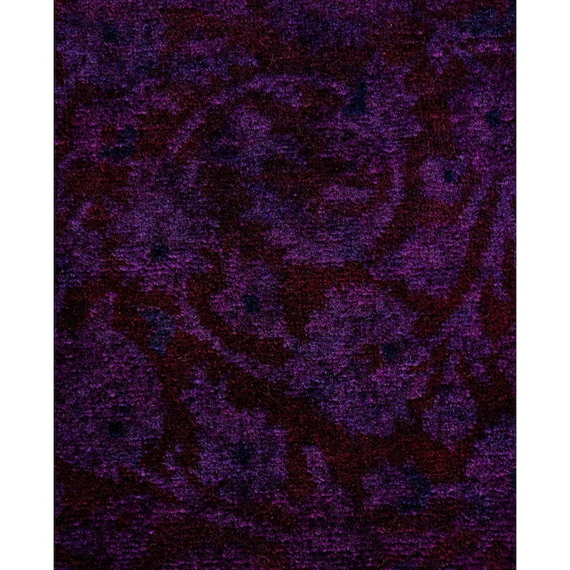 Overdyed One-of-a-Kind Hand-Knotted Area Rug - Purple - 6' 2" x 9' 3"