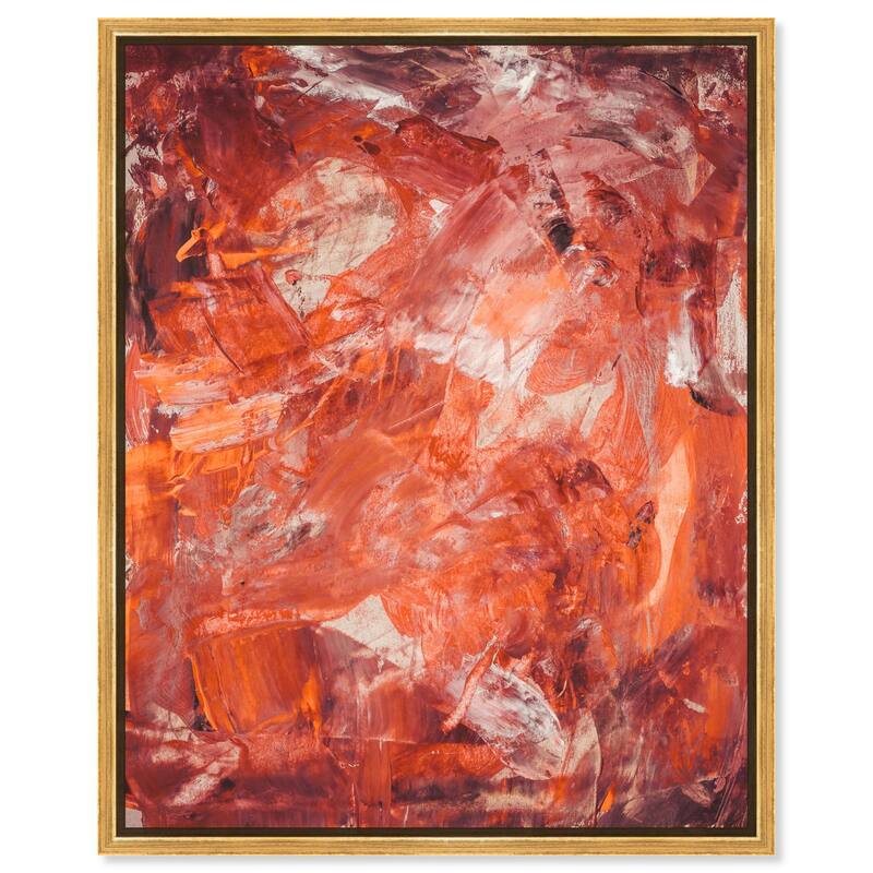 Shades of Red II Canvas by Art Remedy - Gold - 24" x 30"