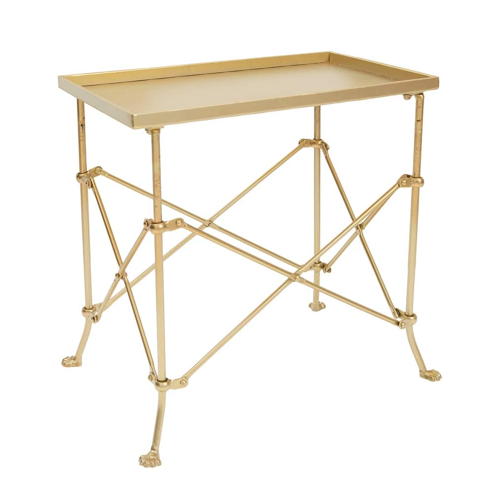 Rectangular Metal Side Table with Unique Claw Sole Feet