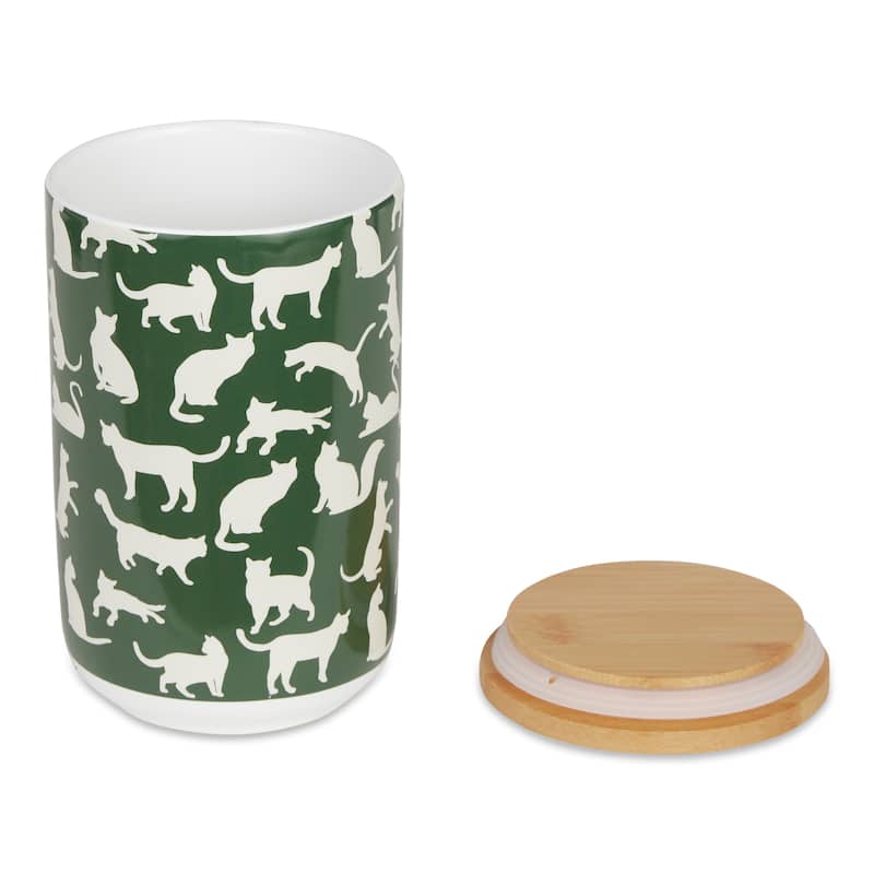 Bone Dry Cats Meow Ceramic Treat Canister