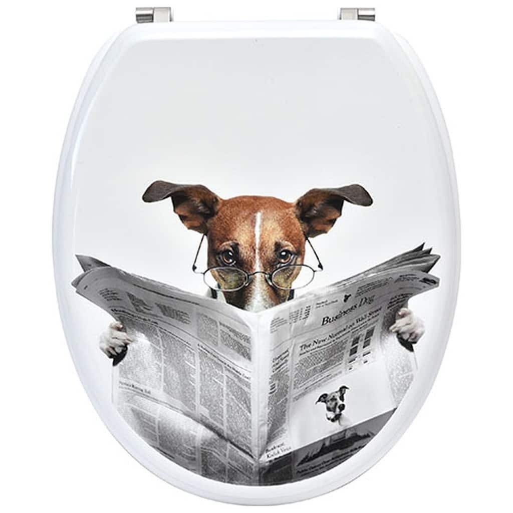 Elongated Toilet Seat Dog Jack Russel - 17.5 L x 14.7 W x 2 H
