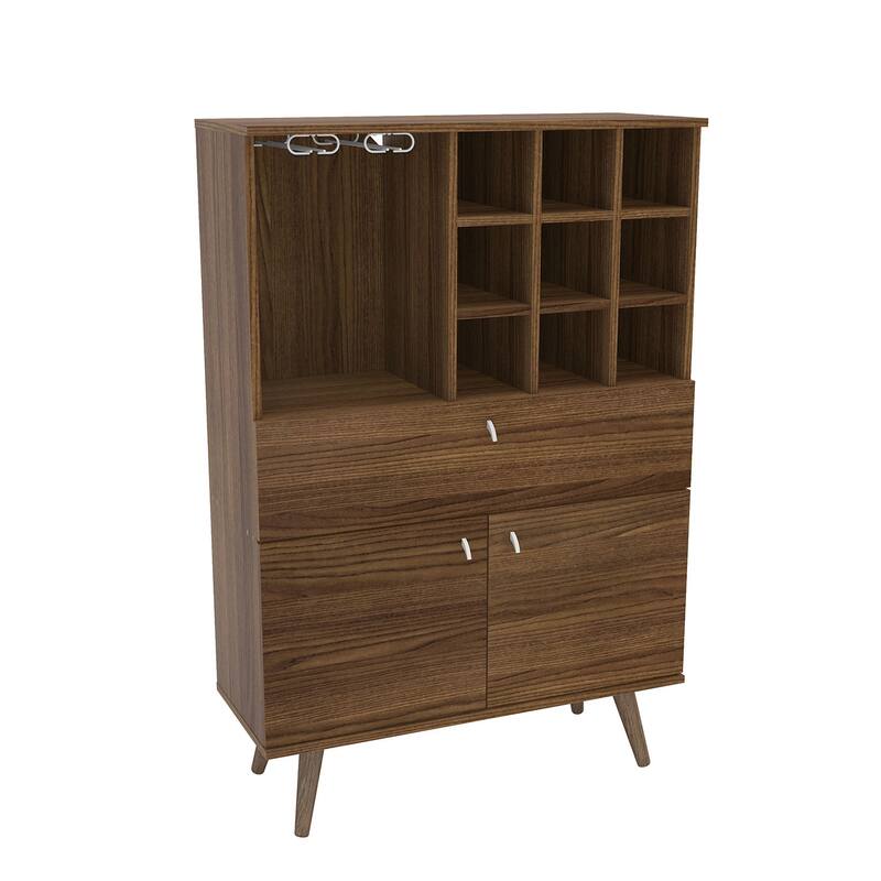 Polifurniture Salamanca Bar Cabinet, Walnut
