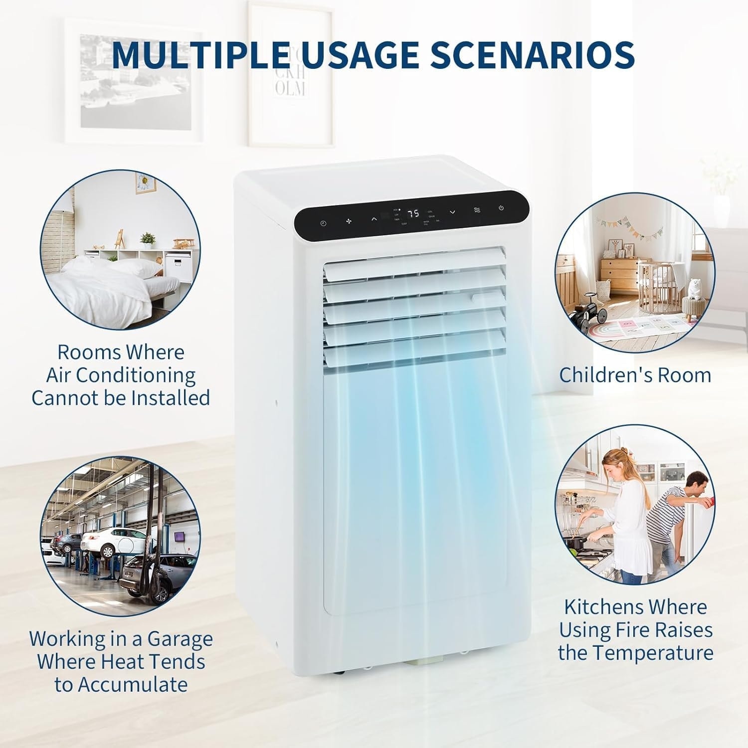 Portable Air Conditioners 10000 BTU, Energy Efficient 3-in-1 Portable AC  Unit with Remote Control - Overstock - 43030665