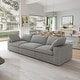 preview thumbnail 16 of 18, Modern Linen Sectional Sofa Commix Down Filled Overstuffed Upholstered Couches for Living Room