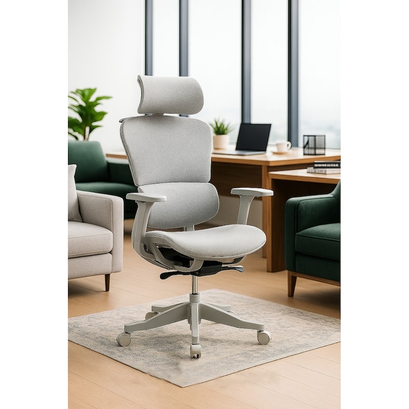 360°Swivel High Back Mesh Office Chair, Ergonomic Office Chair - Grey