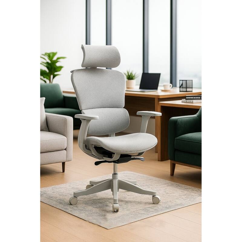 High Back Mesh Office Chair,The Ergonomic Office Chair Can Be Adjust To 3 Angles,360°Swivel - Grey