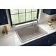 preview thumbnail 21 of 64, Karran Drop-In Quartz Composite 34 in Single Bowl Kitchen Sink with Accessories