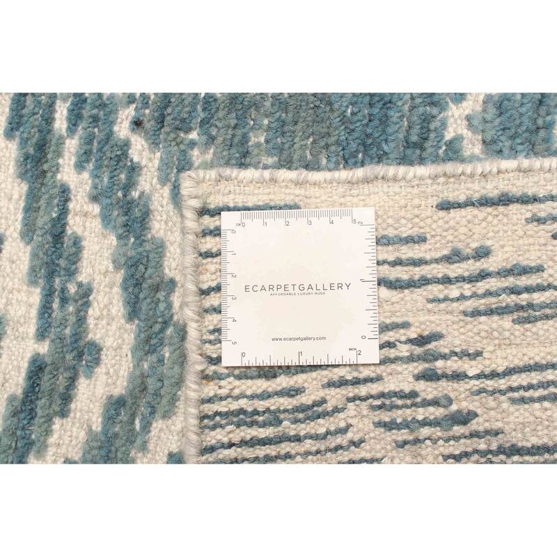 ECARPETGALLERY Hand-knotted Tangier Teal Wool Rug - 2'11 x 4'11