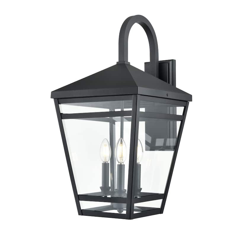 Millennium Lighting 82104 Seager 3 Light 25" Tall Outdoor Wall Sconce - Textured Black