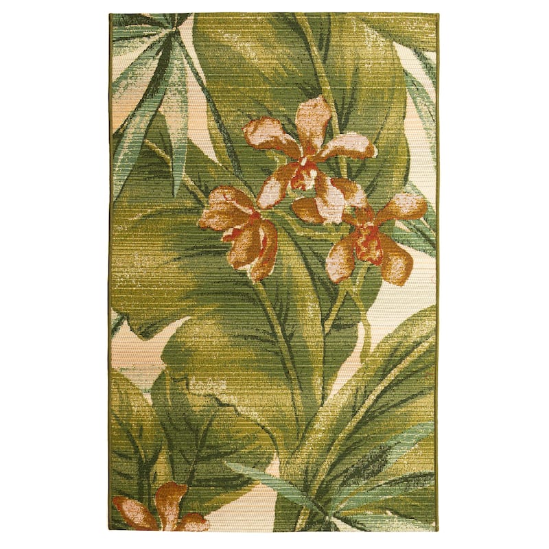 Liora Manne Marina Tropical Leaf Indoor/Outdoor Rug