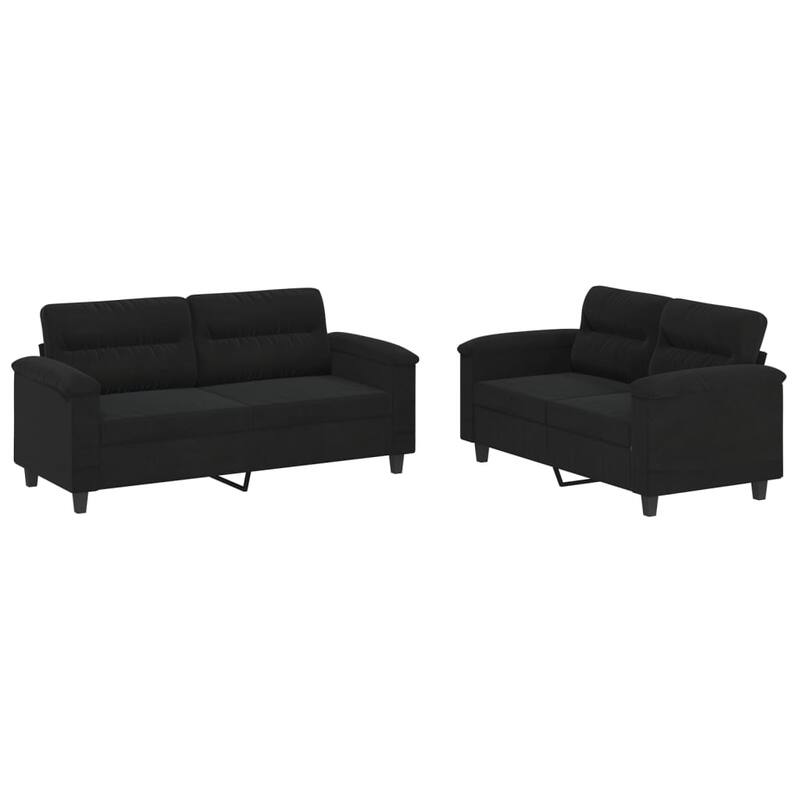 vidaXL Sofa Set Black - 30.3 x 66.9 x 31.5 in