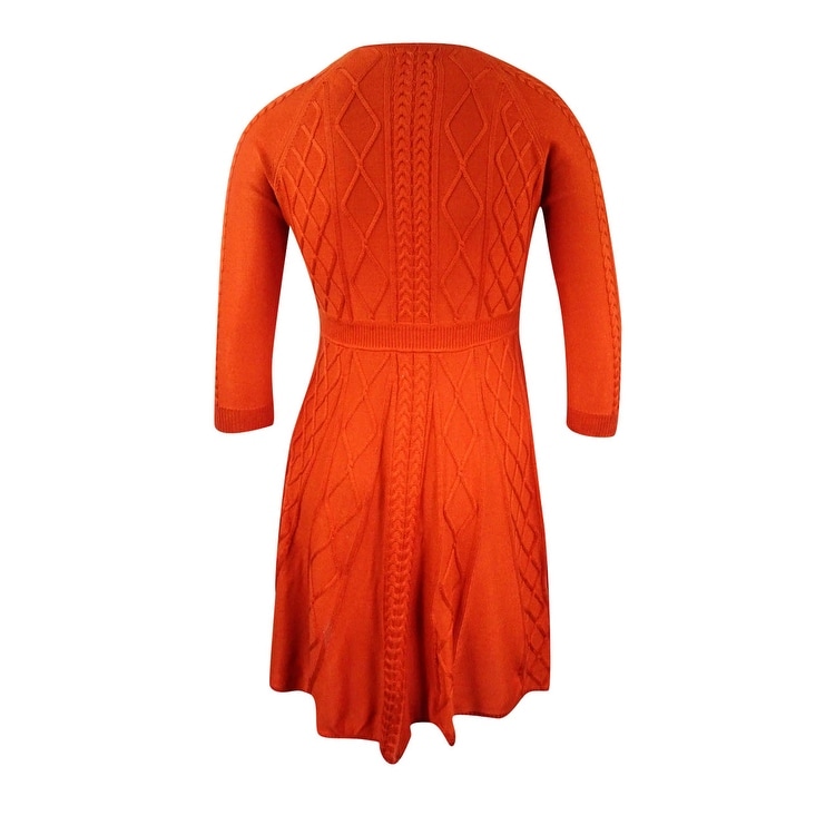 calvin klein cable knit sweater dress
