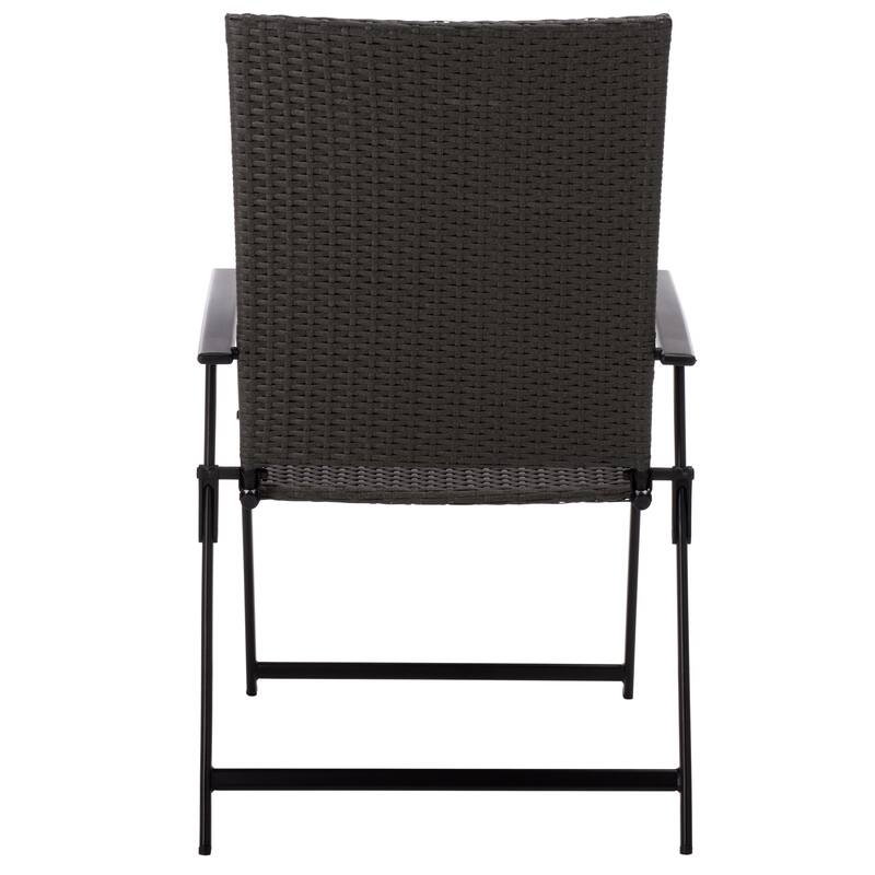SAFAVIEH Outdoor Living Simon Folding Chair (Set of 2) - 23"W x 26"D x 38"H