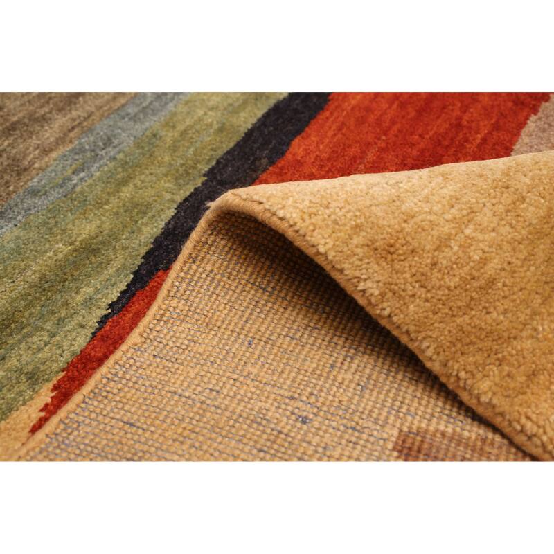 ECARPETGALLERY Hand-knotted Peshawar Ziegler Gold Wool Rug - 5'0 x 7'0