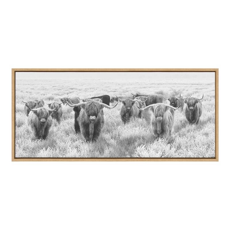 Kate and Laurel Sylvie Cow Herd Canvas by The Creative Bunch Studio