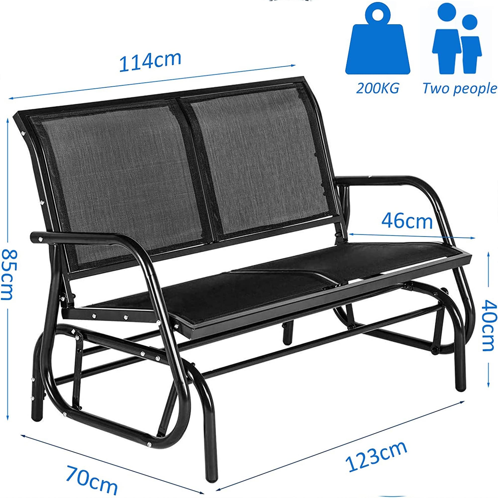 2 seater glider bench deals