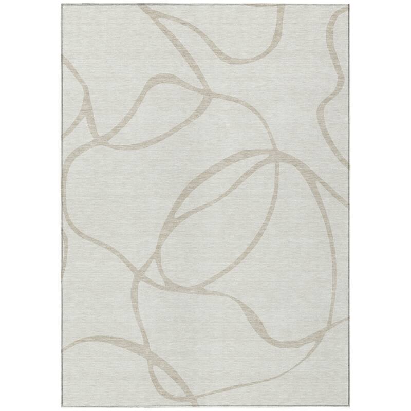 HomeRoots Abstract Transitional Rectangle Outdoor Rug