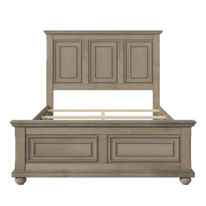 Traditional Town and Country Style Pinewood Vintage Full Bed Bed Bath