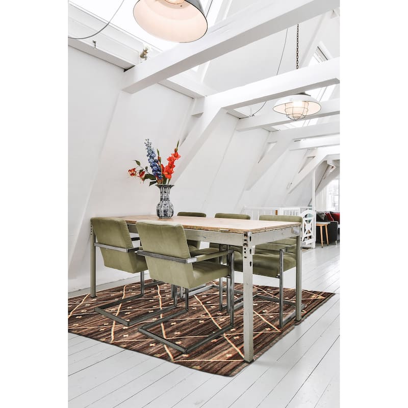 Sivas Brown Kilim 5'1" x 6'4" - 5'1 x 6'4