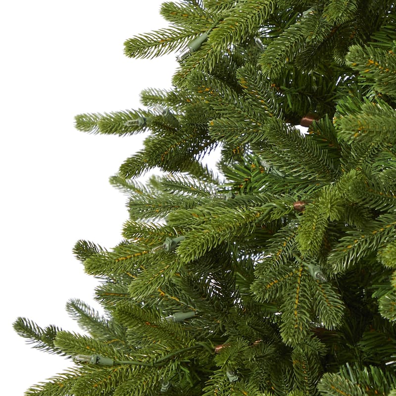 7.5ft. Fir Artificial Christmas Tree with 600 Clear Lights & 1610 Branches - Majestic Seasonal Holiday X-Mas Centerpiece
