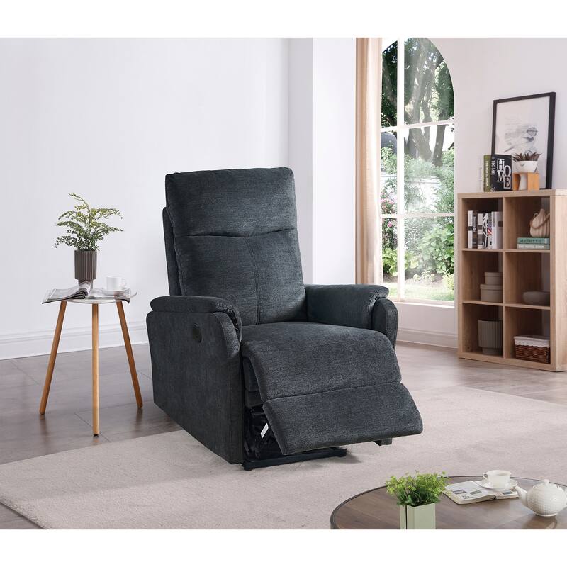 Power Electric Recliner Chair with USB Port for Small Space,Dark Gray - Dark Gray